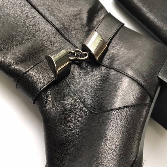 Stuart Weitzman NAPPA Leather SKIPAROUND Mid-Calf Moto Boots RARE - Picture 11 of 11